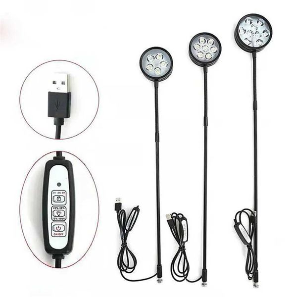 Dimmable USB Powered LED Aquarium Light with Timer 360 Degree Full Spectrum LED Fish Tank Light Plant Growth Succulents Bottle Y240816