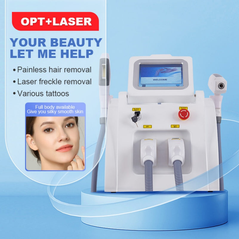 Professional 2in1 Picosecond Tattoo Pigment Removal OPT Laser Pico 2in1 Hair Removal and Tattoo Removal Machine Nd Yag Laser Q Switch