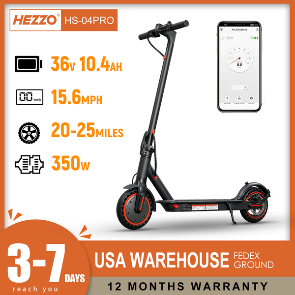 HEZZO HS-04 Scooter elétrico de alta qualidade Mobilidade de longo alcance 36V 350W M365 Frete grátis dobrável da UE dos EUA