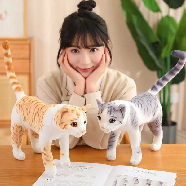 Stuffed Plush Animals Lifelike Little Cats Plush Toys Soft Stuffed Animals Simulation Pet Kitten Dolls Wildcat for Kids Girls Birthday Gift
