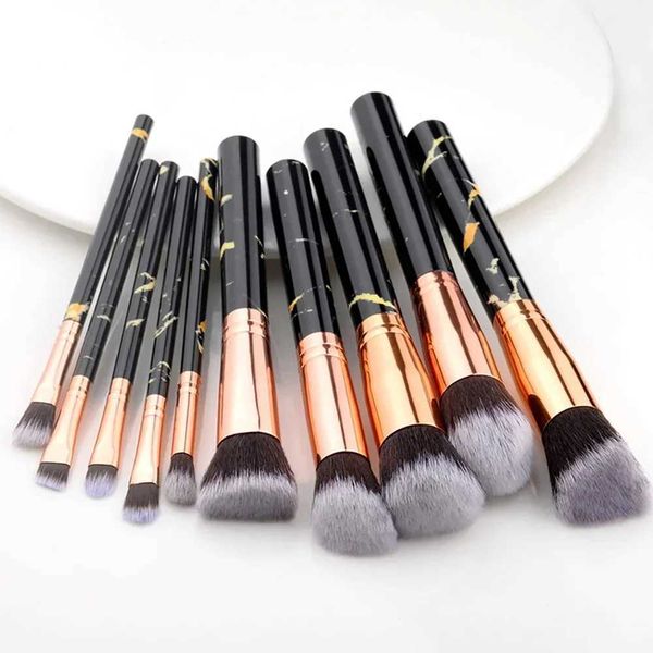 10pcs Set Makeup Brushes Tool Set Cosmetic Powder Eye Shadow Foundation Blush Blending Beauty Maquiagem Beauty Kit for Party Y240807
