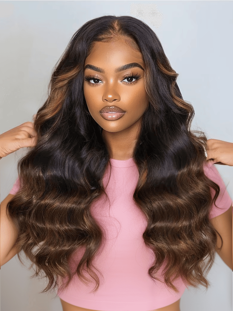 UNice Chestnut Brown Ombre 4 Pcs-pack Body Wave Human Hair Bundle