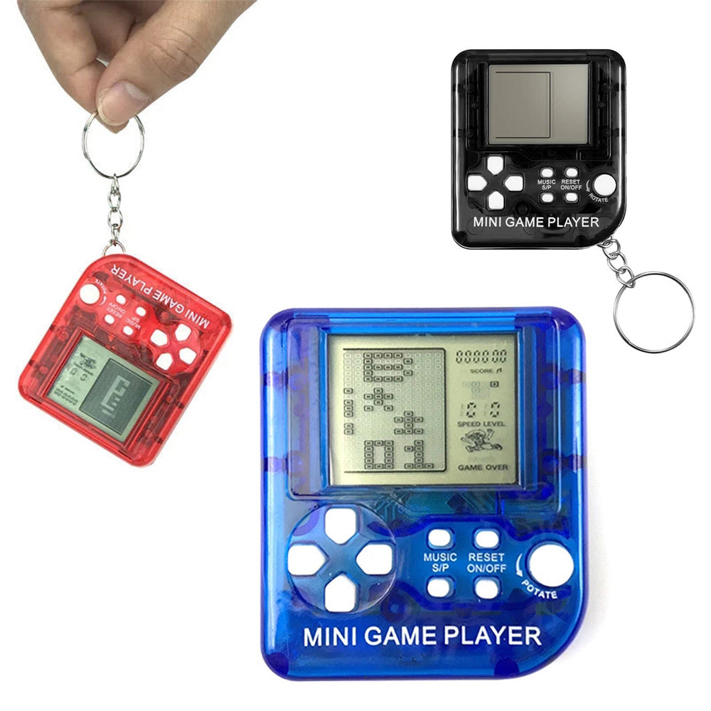 26-Game Mini Retro Gaming Console Keychain (3-Pack) - Black, Red, Blue