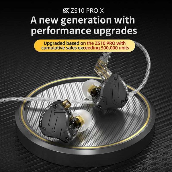 KZ ZS10 PRO X HIFI Bass Metal Hybrid In-ear Earphone Sport Noise Cancelling set Earbuds KZ ZSN PRO AS16 PRO AS12 ZSX ZEX Z241218
