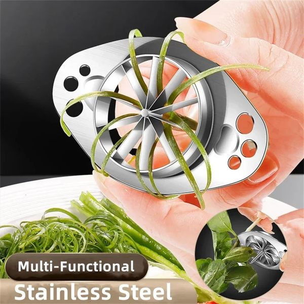 Stainless steel chopped green onion cutter vegetable chopper kitchen tool Itchen supplies small tools multifunctional cutter 241212