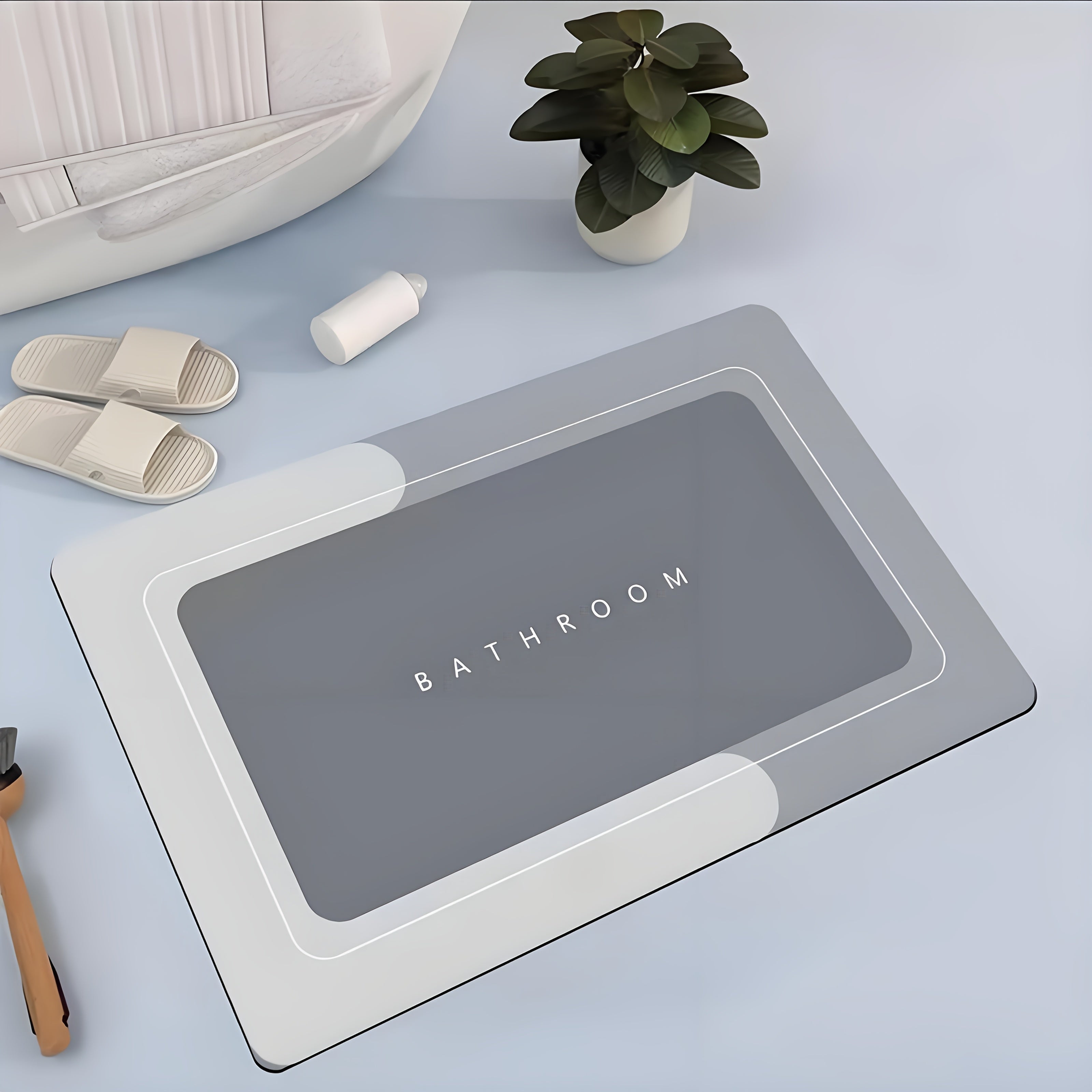 TEMU Quick Drying Diatomaceous Earth Bathroom Floor Mat - Anti Slip And, Suitable For Kitchen And Bathroom Entrance Diatomaceous Earth Floor Mats,