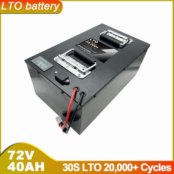 VELHO RUY 72V 40AH LTO embutido 50A 80A 100A BMS Safey Lithium Titanato Bateria perfeita para motocicleta de triciclo de scooter elétrica