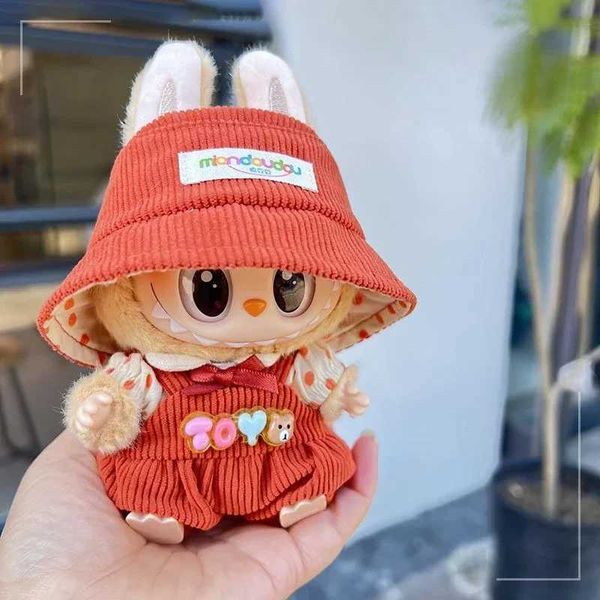 Mini Plush Dolls Roupas Acessórios para roupas para a Coréia KPOP EXO 15-17cm Labubu ídol Casual Set Set Clothing Presente