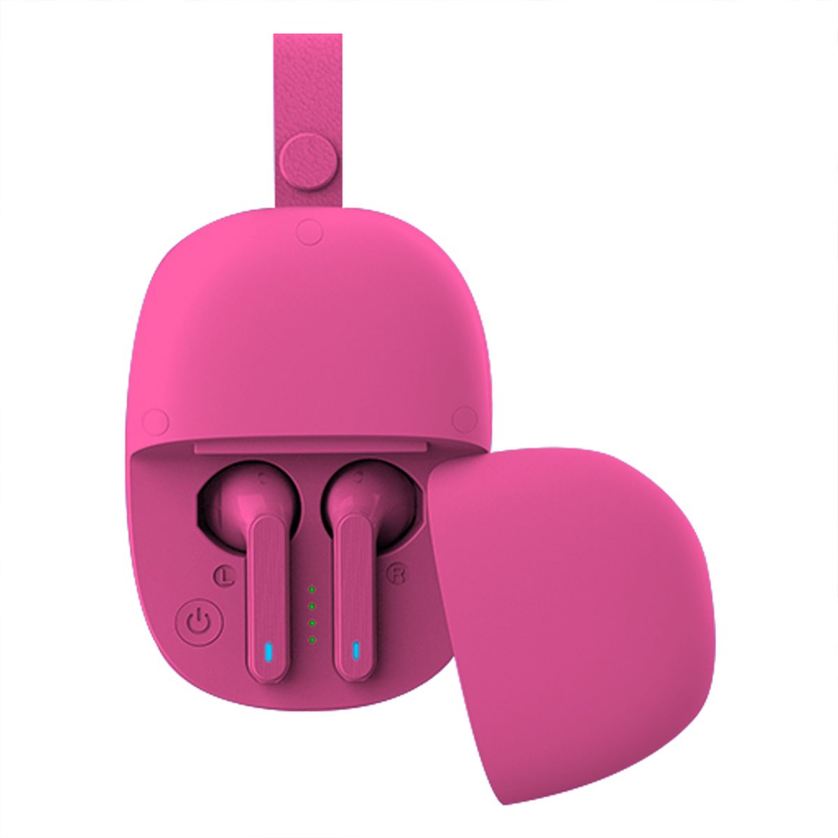 2-in-1 Pocket-Sized Speaker with Wireless Earbuds by Zummy™ - Pink