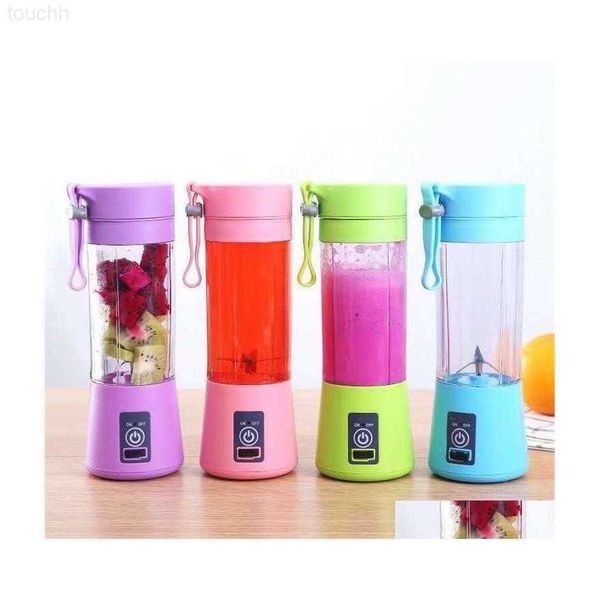 Juicers Fruit Vegetable Tools Electric Juicer Cup Mini Portable Usb Rechargeable Juice Blender And Mixer 2 Leaf Plastic Making Cups Dhbth Dr