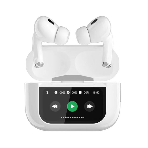 A9Pro Earbuds sem fio Smart Sport Headphones Electronics ANC Tela Touch Earphones Fone de ruído de jogo de jogo de jogo