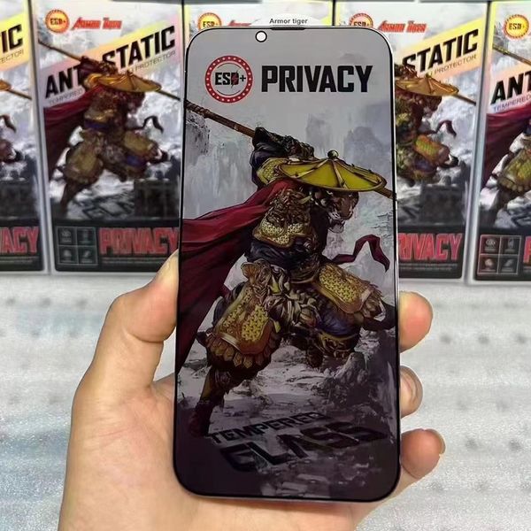 Screen Protector For iPhone 16 Pro Max 15 Plus 14 13 Mini 12 11 XS XR X 8 7 SE Armor Tiger Privacy Tempered Glass Anti Glare Spy Film Guard