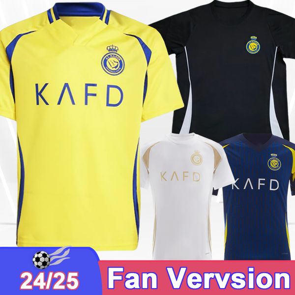 24 25 Al Nassr OTAVIO Mens Soccer Jerseys A.TALISCA AL-HASSAN ALKHAIBARI AL-SULAIHEEM AL-GHANNAM Home Away 3rd Foootball Shirts Adult Unifor
