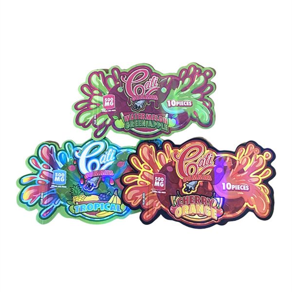 cali gummies shaped packaging bags fruit 500mg package mylar California edible resealable pack tropical packing empty bag packets shape gumm