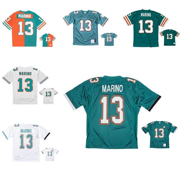 Stitched football Jerseys 13 Dan Marino 1984 1990 1994 mesh Legacy Retired retro Classics Jersey Men Women Yourth S-6XL