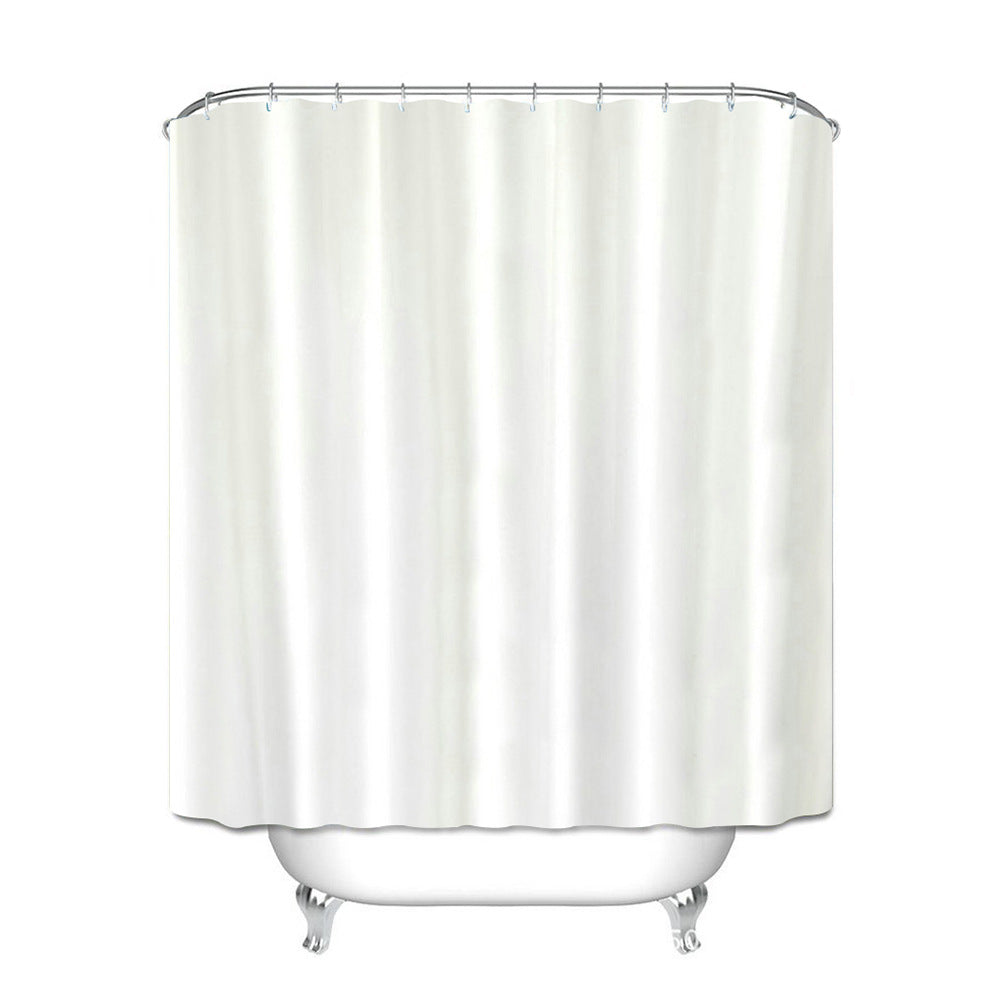YL-37302 dry and wet solid color curved bath curtain punch-free L-shaped solid color polyester partition curtain bathroom curtain waterproof hanging