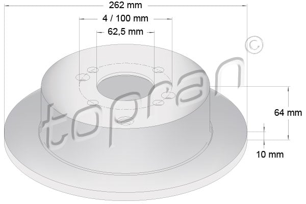 Brake Disc TOPRAN 820 281