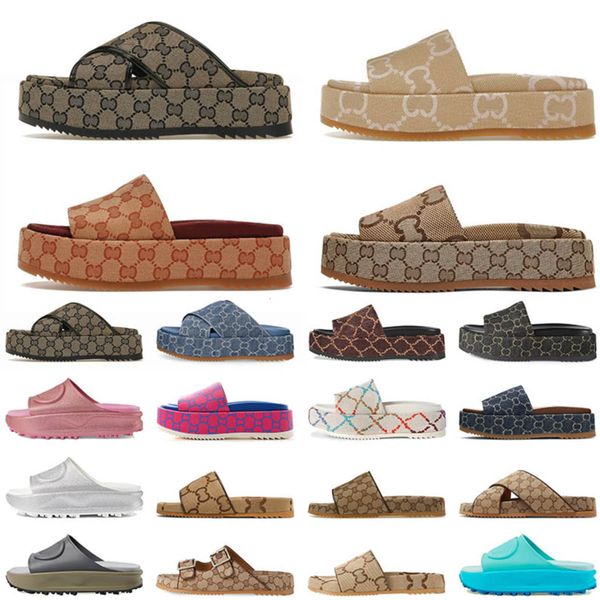 top luxurys designer sneakers mens women thick bottom slippers ggsandals platform printed embroidered famous slide&#039;&#039;gg&#039;&#039;