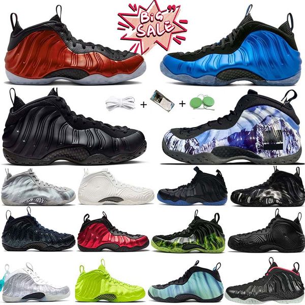One Penny Mens foamposite Basketball Shoe Anthracite Royal Metallic Red Volt CDG x Black White Floral Dream A World Grey GLITTERY foam posit