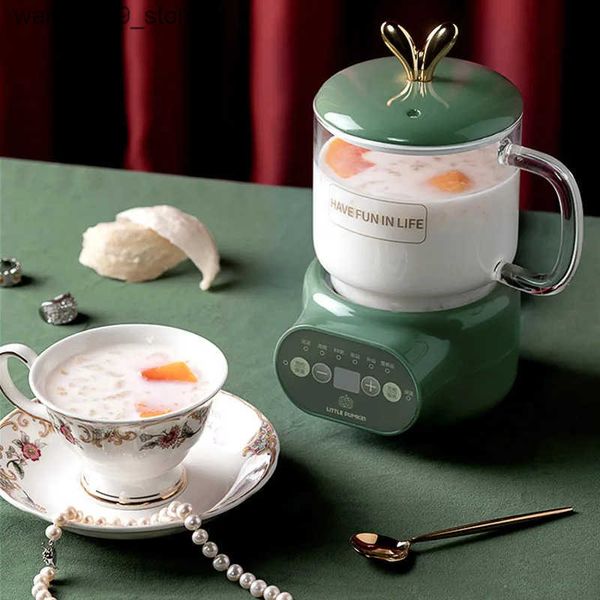 Health Pots 220V Electric Kettle Health Preserving Pot Ceramic-Glass Stew Cup Slow Cooker Cup Heater Mug Warmer Tea Maker Heating Cup 360W J