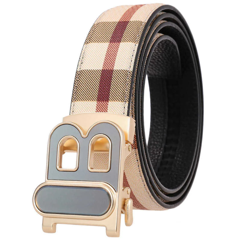 Best Men Belt Women Designer Belt Fashion Vintage PU Head Layer Leather Automatic Buckle Belts Straight Grain Width 3.5cm 12 Models 100-130cm