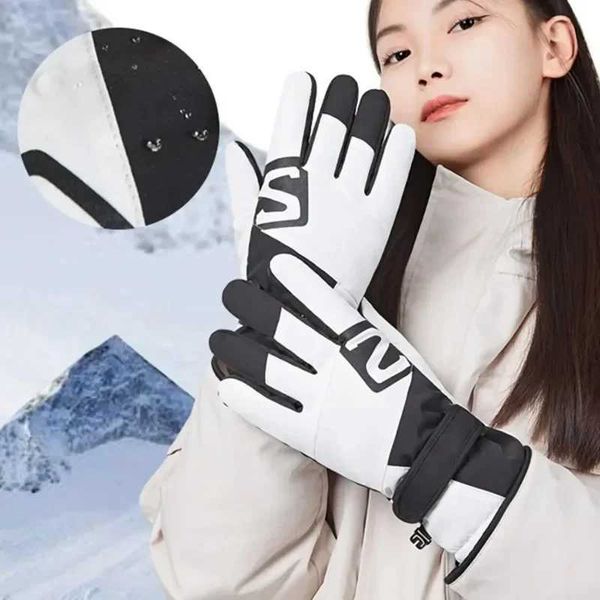 Ski Gloves for Women Waterproof Five Finger Split Finger Cold and Warm Cycling Touch Screen Plush and Thick Non SlipXJ241107