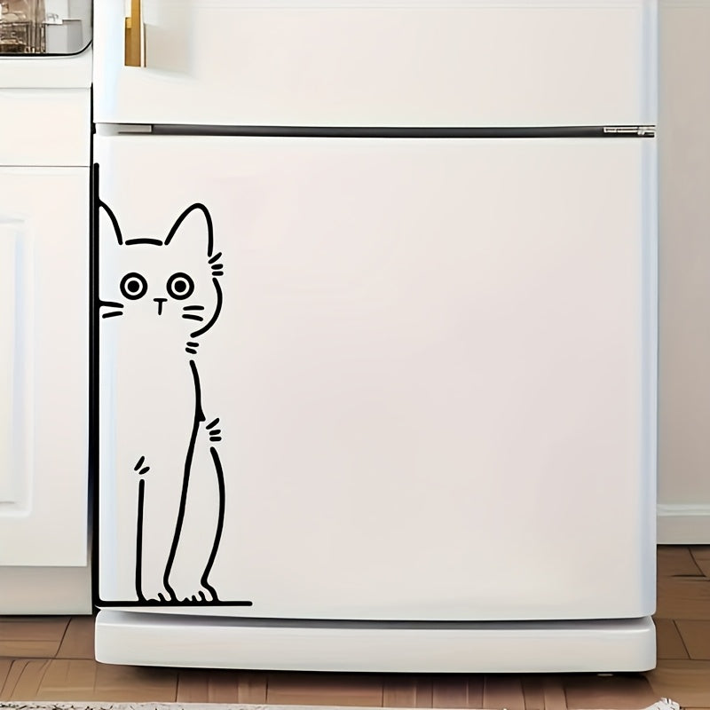 TEMU A Cute Cat Sticker That To , Suitable For Decorating Bedrooms, Living Rooms, And Bathrooms. A Waterproof, Removable Pvc Wall Decal.