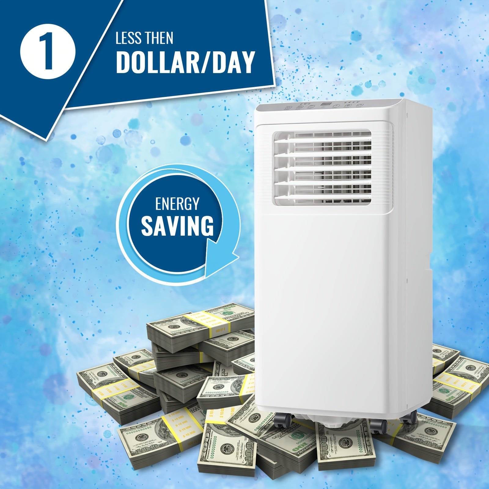 TEMU [up To 8000 Btu Portable Ac] Portable Air Conditioner, Air Conditioner With Cooling, Fan, Dehumidifier, , Cooling Up To 250 . With 24h