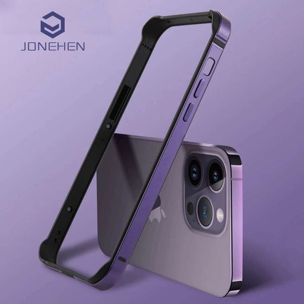 New Anti Fouling 11 12 13 14 15 Pro Max Bumper Designer Phone Case Hybird Silicone Anti Drop Frame Light Aluminum Metal Suitable For Iphone