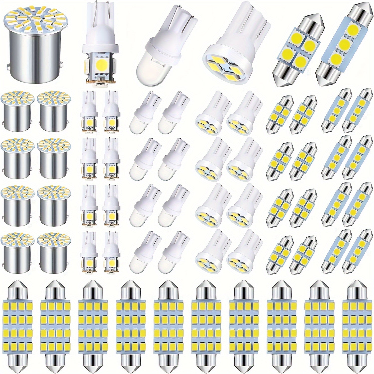 TEMU 64pcs Led Lights Kit - Interior Ceiling Lighting With 31mm, 36mm, 41mm Bulbs, Led Pendant And License Plate Light - And Energy-
