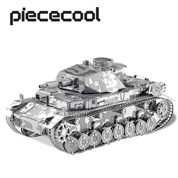 3D Puzzles Piececool 3D Metal Puzzle Model Building Kit - German IV Tank Puzzle Toy Adult Christmas Gift Y2501124AXM