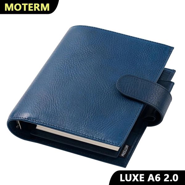 Moterm Full Grain Vegetable Tanned Leather Luxe 20 A6 Rings Planner with 30 MM Binder Notebook Diary Agenda Organizer 241115