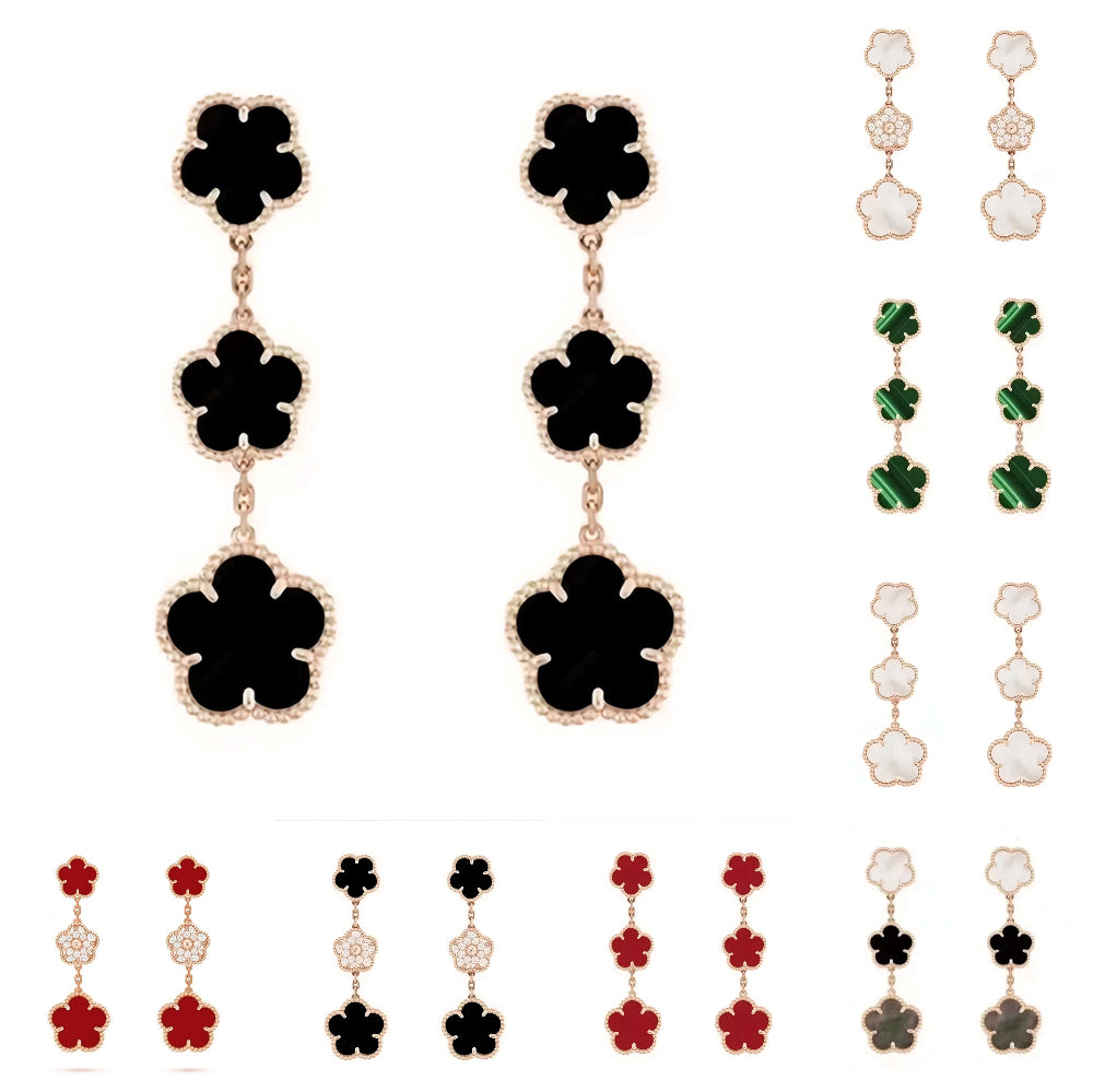 designer earings jewelry woman designer clover earrings stainless steel jewellery diamond earrings clip ons earing Daily Outfit earring luxe elegant