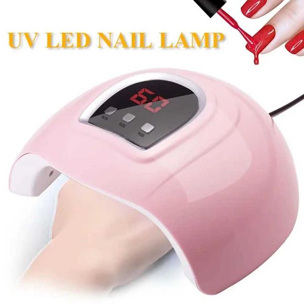 54w Nail Dryer Machine Portable Usb Cable Home Use Nail Lamp For Drying Curing Nails Varnish With 18pcs Beads Uv Led Lamp V5q6 Y240801