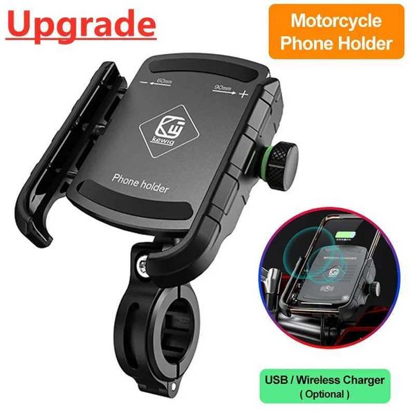 Motorcycle Phone Holder Moto Motorbike Mirror Mobile Handlebar Stand Support USB Charger Fast Wireless Charging Cellphone Mount Y240806