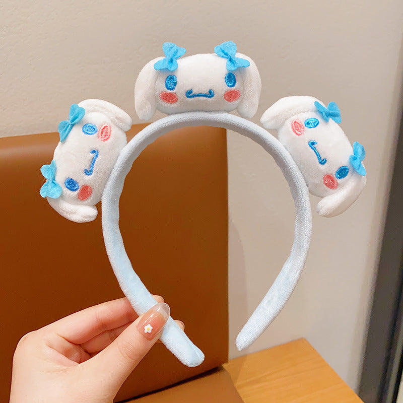 High head wide edge facial cleanser pressure hairpin sweet and fresh headband cute cartoon decoration hair accessory