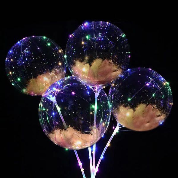 LED Light Balloon Novelty Lighting Rose Bobo Ball Bouquet Bubble Balloons String Lights for Valentine&#039;s Day Birthday Wedding DIY Gifts
