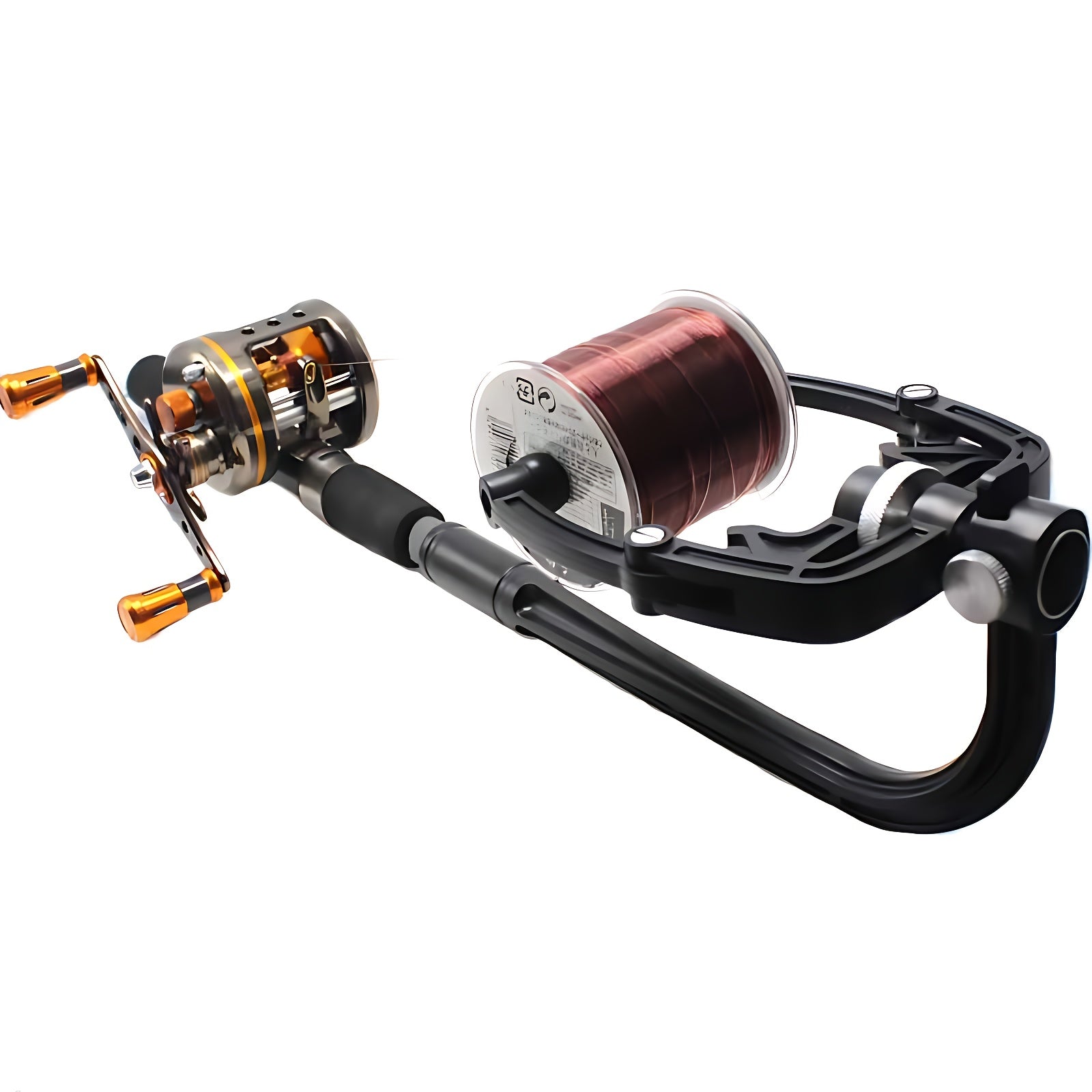 TEMU Fishing Line Reel Station - Portable Reel Machine And Line Winder, Suitable For Rotating, Bait Casting, Trolling, Essential Fishing Equipment