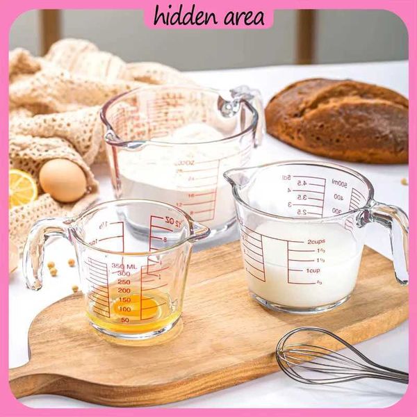 Copo de medição com handleglass graduado copohhound thalt resistantkitchen leite belish tigela ferramentas de cozimento de grande capacidade