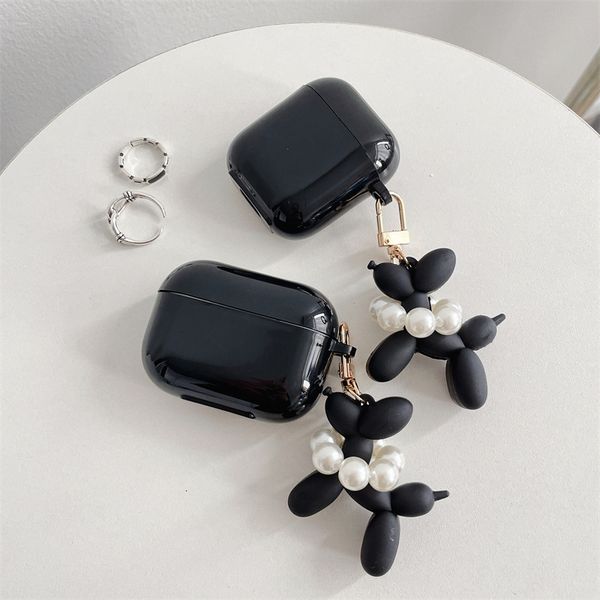 ddmygifts Black balloon dog suitable for Bluetooth wireless headphone cover Pro2-3 generation cute cartoon soft shell A