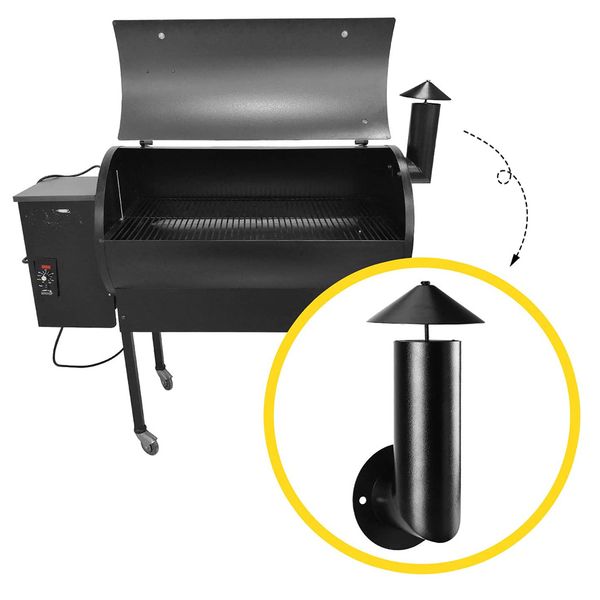 Pellet Grill Smoke Chimney, Replacement Smoke Pipe Kit for Pit Boss, Traeger, Camp Chef Wood Grills and DIY BBQ Smokers Parts