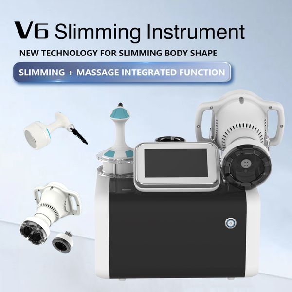 Portable V6 Vela Body Slimming Vacuum Cavitation 2 in 1 Lipolysis Fat Removal Skin Tighten Face Lift RF Negative Pressure Massage Weight Los