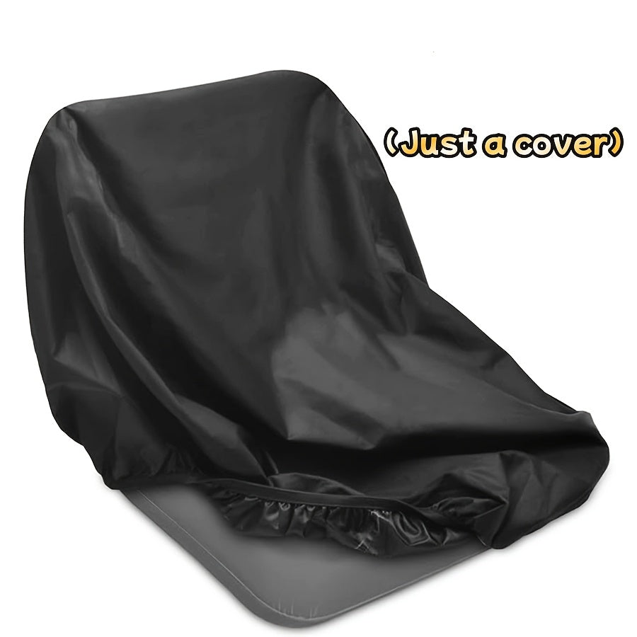 TEMU Riding Lawn Mower Seat Cover, Heavy-duty Oxford Fabric - Tractor Seat Protector With Elastic Straps - Durable Lawn Mower Seat Cover For