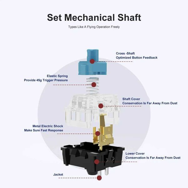 Keyboards AJAZZ AK680 mechanical keyboard ABS keyboard cover 68 key wireless Bluetooth game console keyboard hot exchange custom PC laptop p