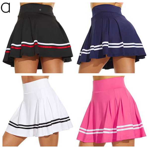 A604 Mulheres de seca rápida feminina de cintura alta plissada Golfe High Sports Sports Salia Saias de Tênis