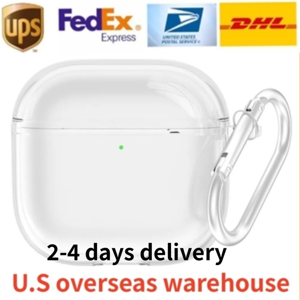 USA Stock For 2024 New USB C pods 4 pod pros 2 3rd Headphone Accessories Solid TPU Protective Earphone Cover Wireless Charging Shockproof Ca