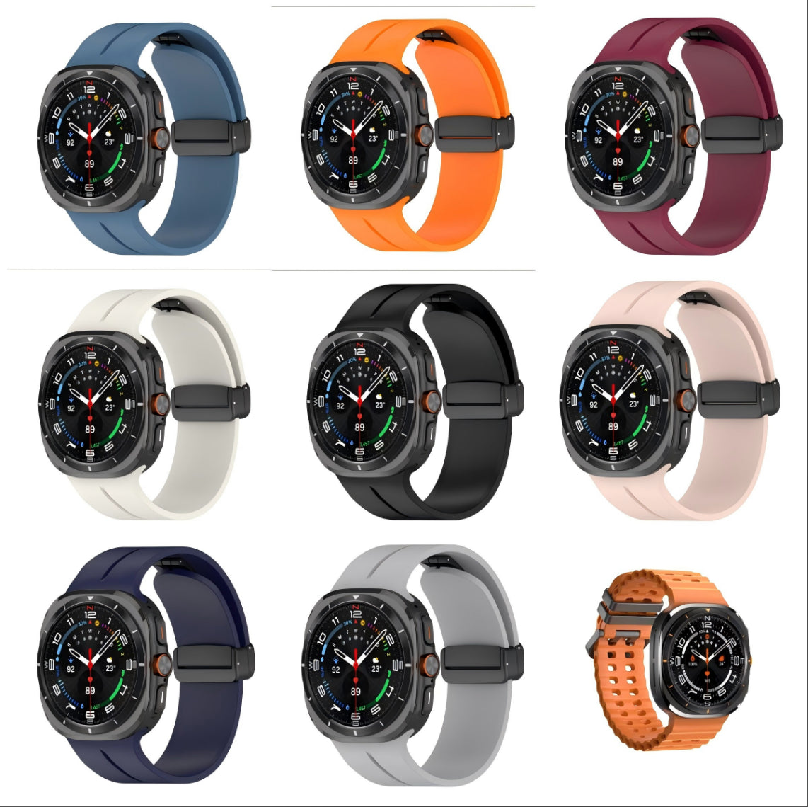 Hot!!! New Watch 7 watch7 Ultra 2 Smart Watch Video GPS NFC 47mm AMOLED Fitness Tracker Health Smartwatch with free TPU Strap 10 Colors case wristba