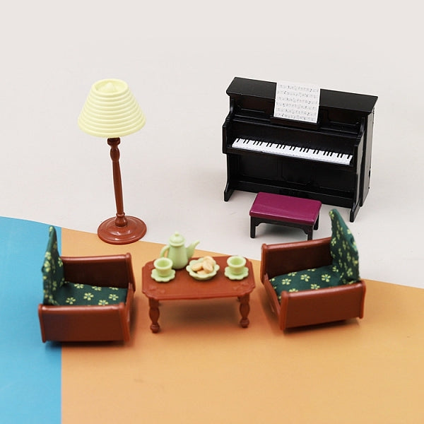 Mini-Sofa & Klavier & Lampe & Stuhl & Tischmodell aus Kunststoff