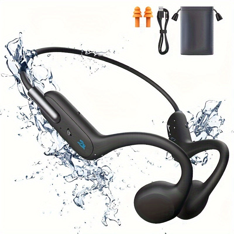 TEMU Bone Conduction Headphones Open Ear Headphones-ipx8-outdoor Sports Headphones With Noise-canceling Mlc, Sport Wireless Headphones, Open Ear