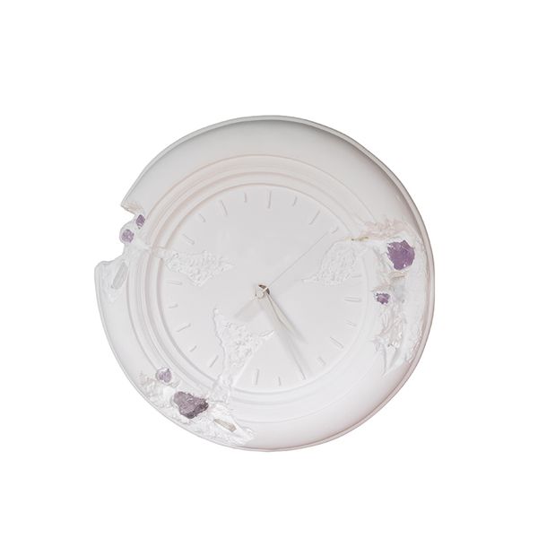 Home Furnishings Artistic Decorative Objects Future Relic Eroded Figurines Hypebeast Plaster Wall Clock Corroded By Crystal Handicraft Suppl